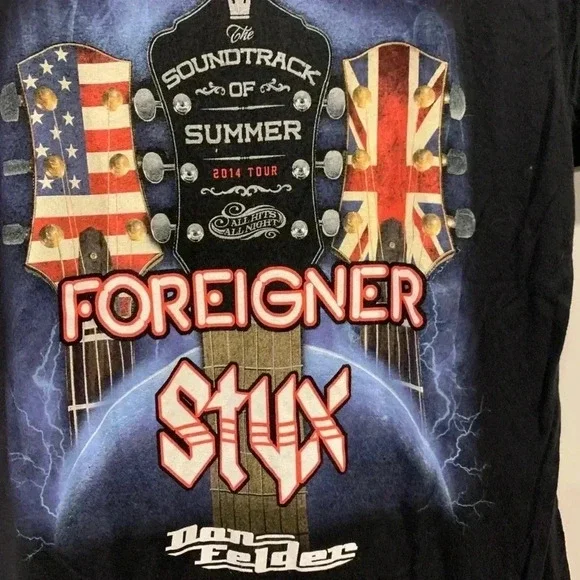 Foreigner STYX Don Felder 14’ Concert Tour  T-Shirt - Picture 3 of 7